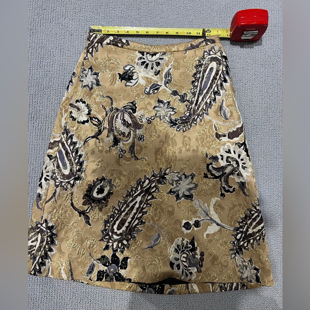 RARE VINTAGE Piazza Sempione Gold A-Line Skirt